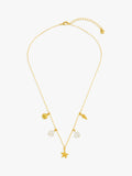 Orelia gold charm necklace with shell and starfish charms - British product