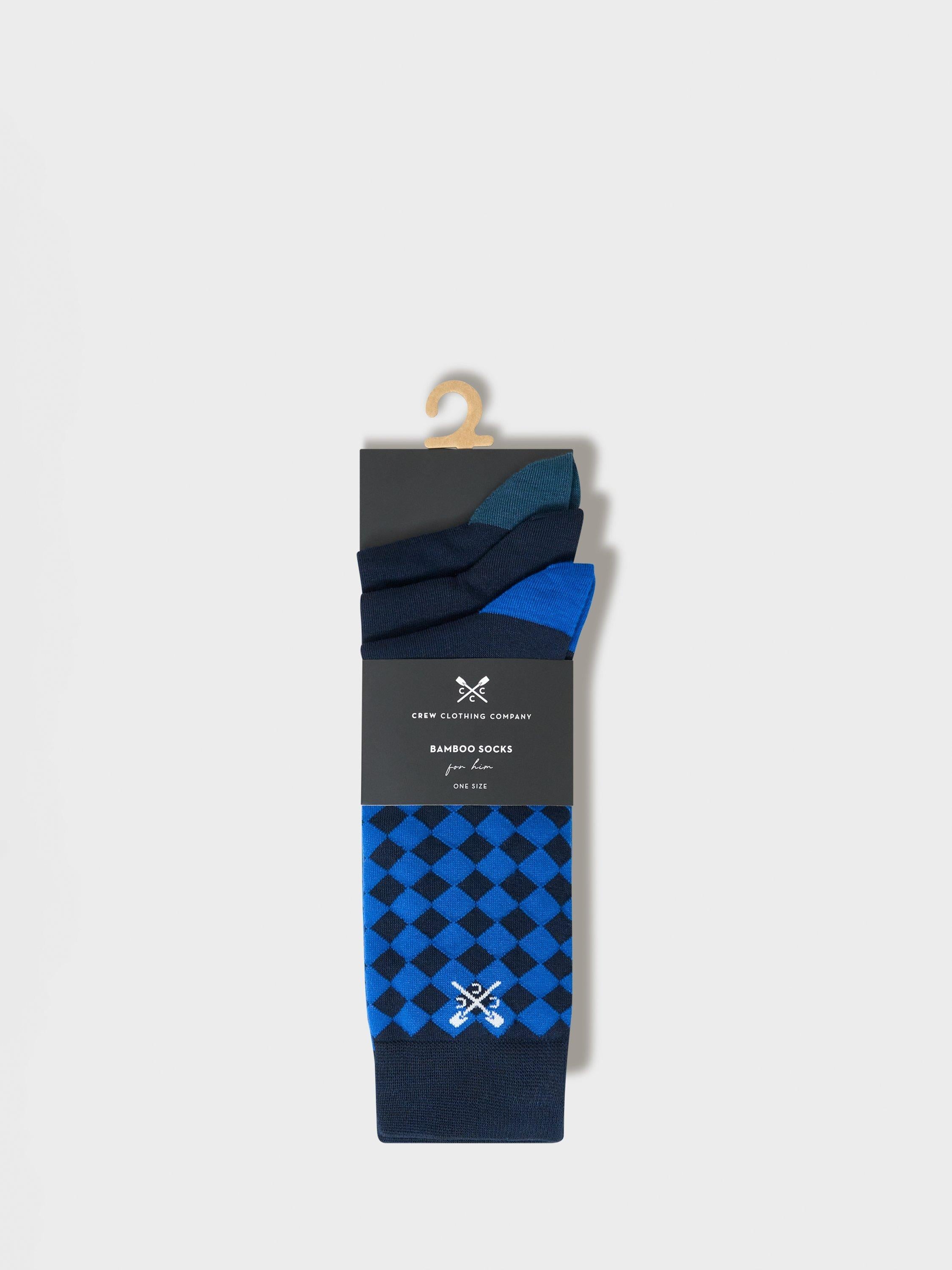 Crew Clothing crew socks pack of 3 navy blue, imported from the UK