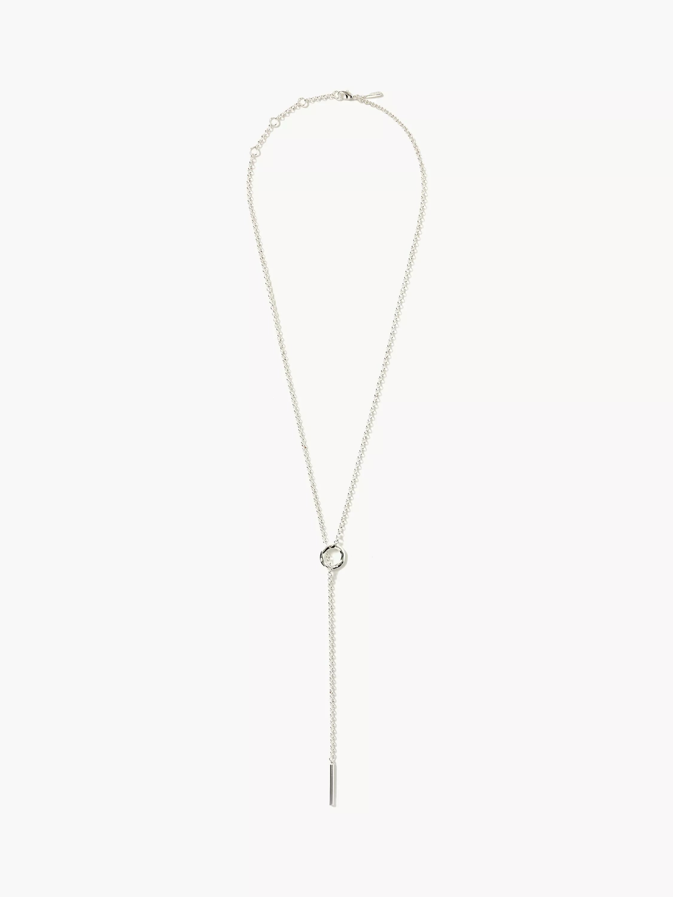 Jigsaw adjustable lariat necklace silver chain, UK version