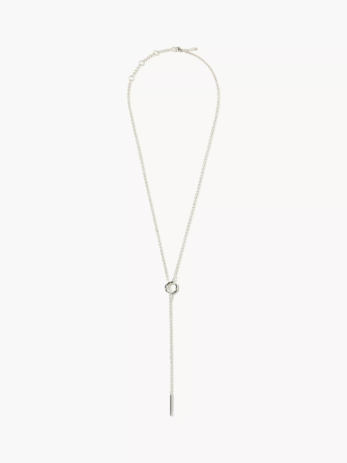 Jigsaw adjustable lariat necklace silver chain, UK version