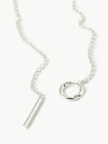 Jigsaw adjustable lariat necklace silver chain, UK version