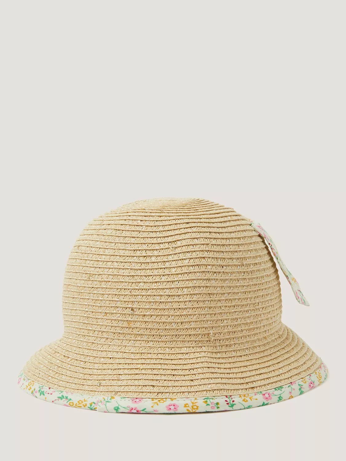 Monsoon baby straw hat with bunny face in multi, imported from the UK