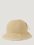 Monsoon baby straw hat with bunny face in multi, imported from the UK