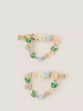 Monsoon floral heart hair clips pack of 2, imported from the UK