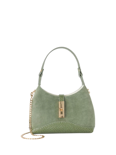 John Lewis Dune London Dini Dorset Turnlock Grab Bag, Green- Buy online at McGrocer