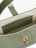 Dune London green grab bag with turn lock - British product