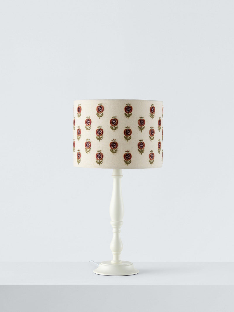 John Lewis embroidered drum lampshade pomegranate design 25cm, imported from the UK