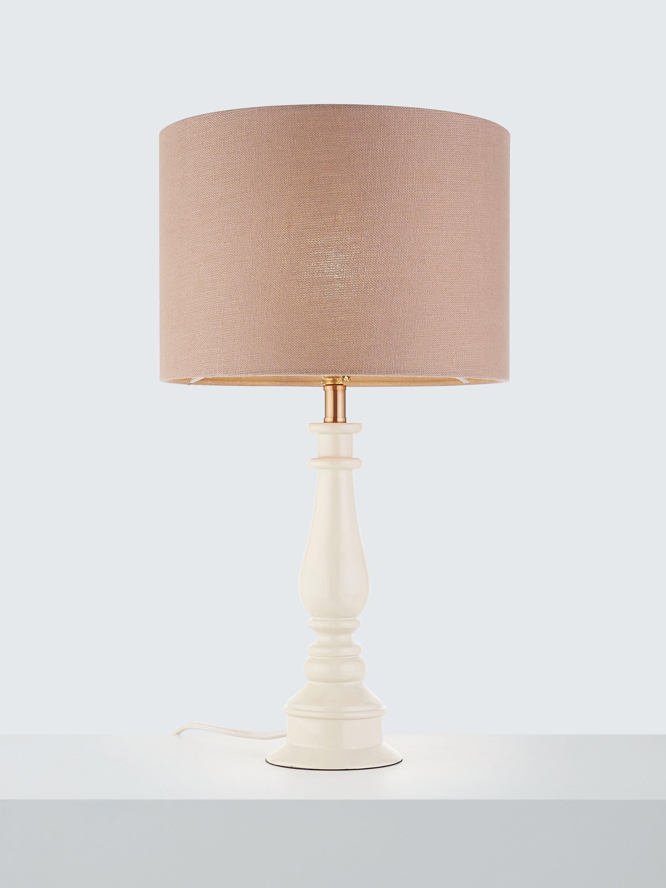 John Lewis pure linen drum lampshade in wood rose, imported from the UK