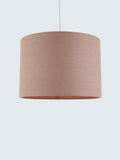 John Lewis pure linen drum lampshade in wood rose, imported from the UK
