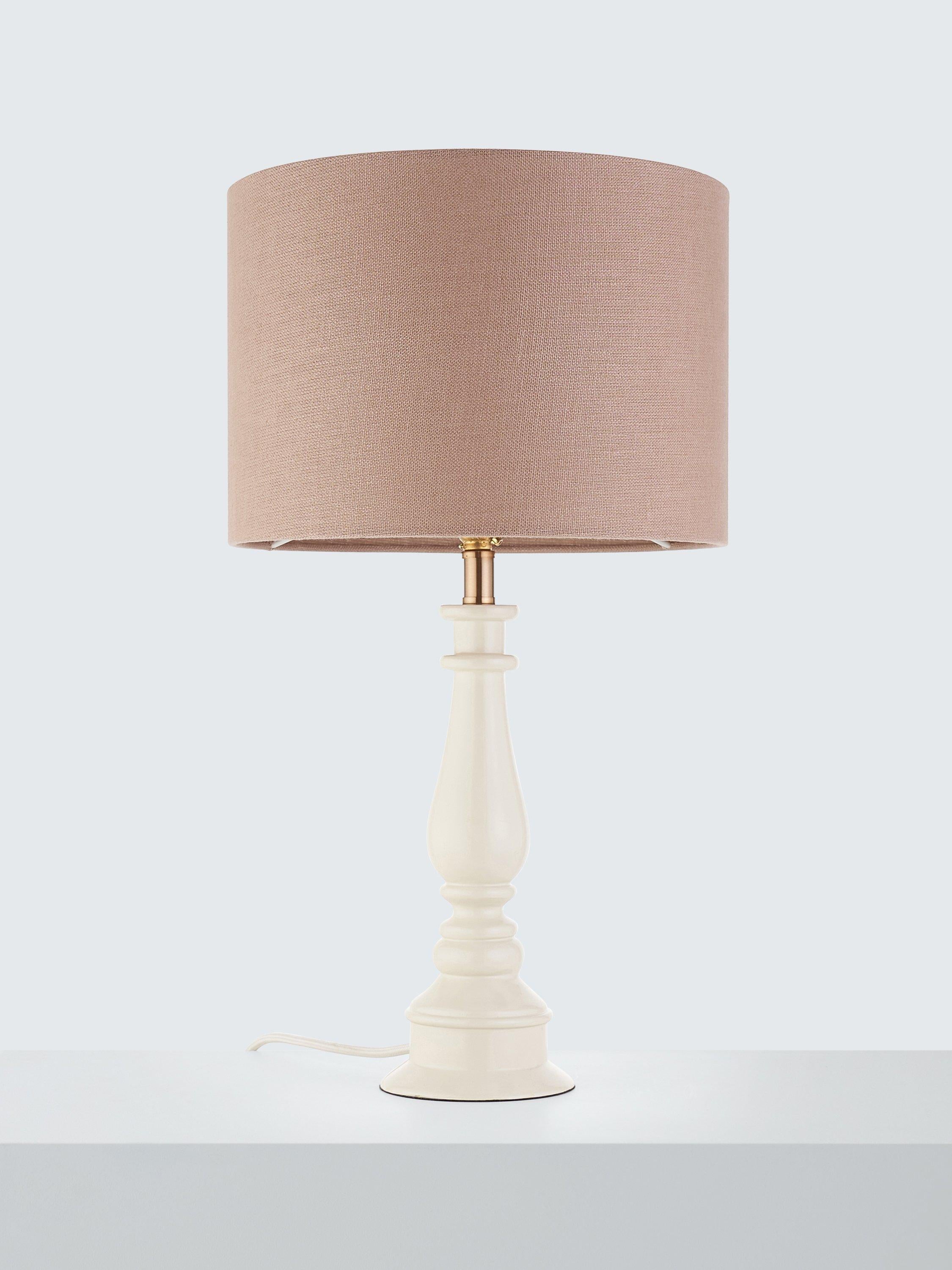 John Lewis pure linen drum lampshade in wood rose, imported from the UK