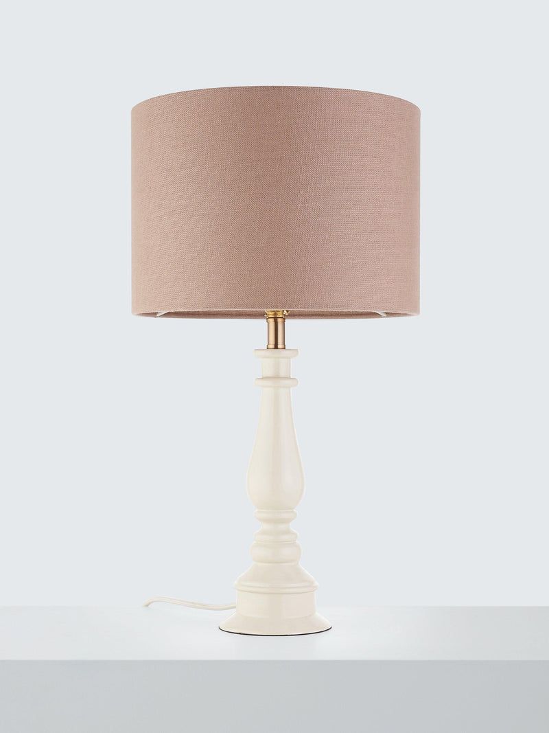 John Lewis pure linen drum lampshade in wood rose, imported from the UK