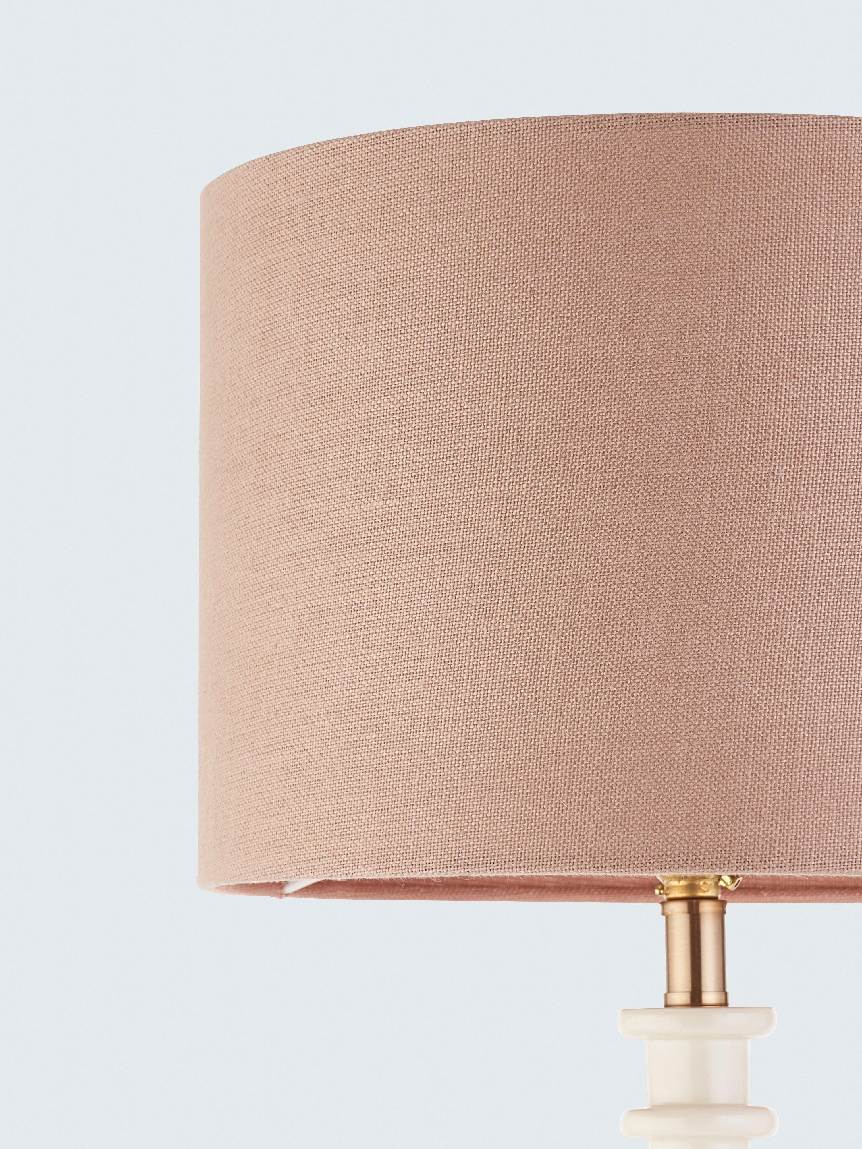 John Lewis pure linen drum lampshade in wood rose, imported from the UK