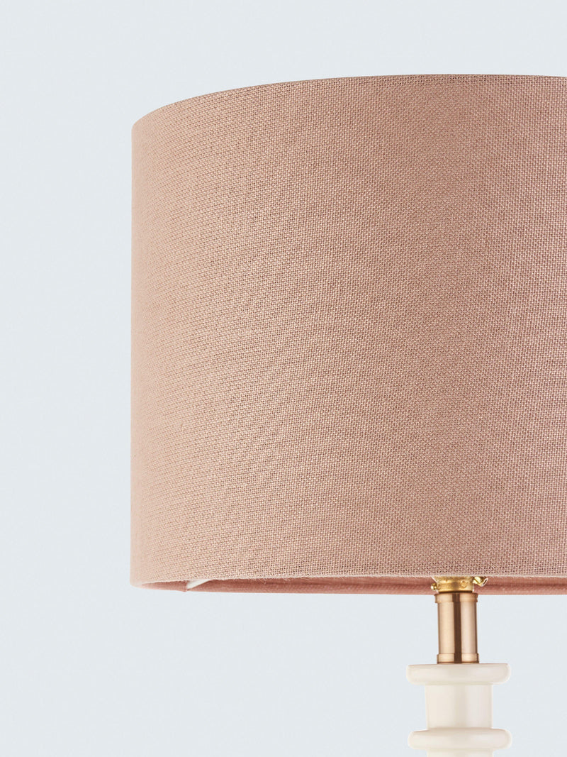 John Lewis pure linen drum lampshade in wood rose, imported from the UK