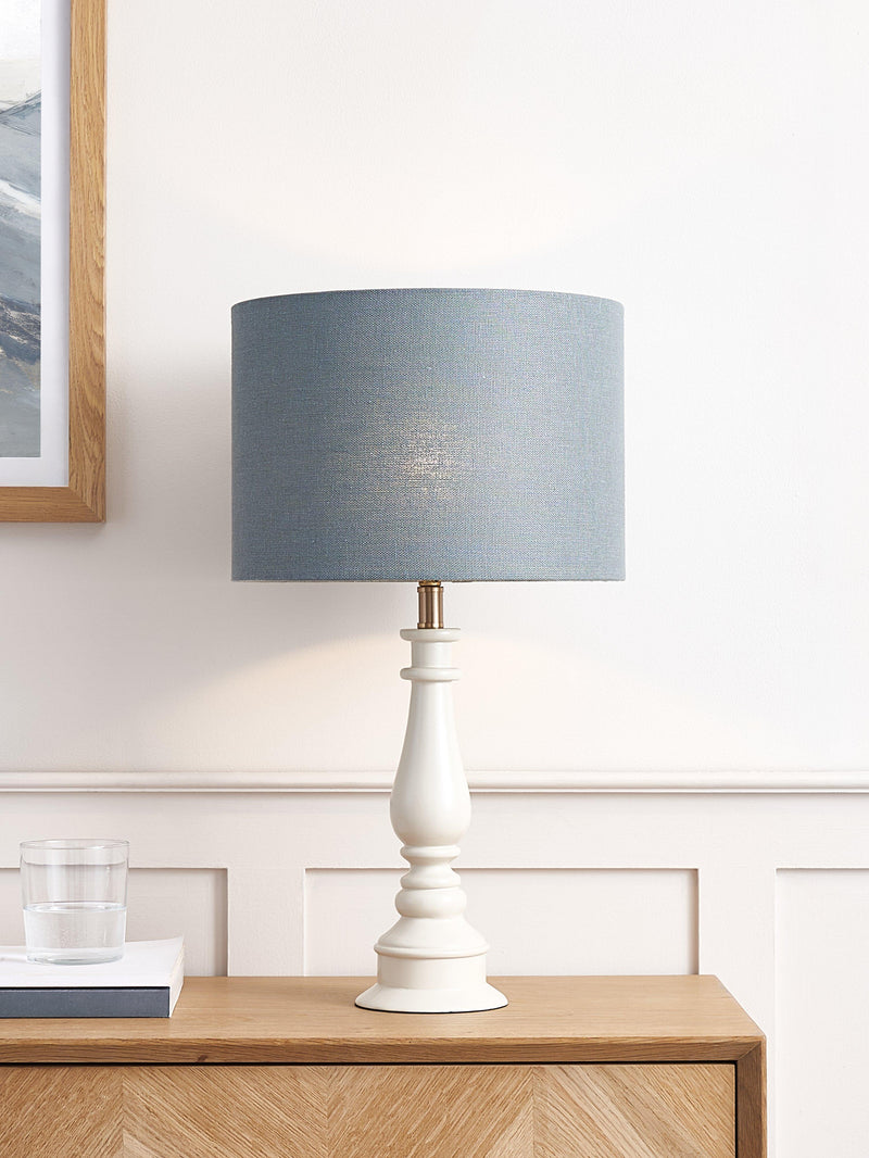 John Lewis Sophia pure linen drum lampshade heritage grey, imported from the UK