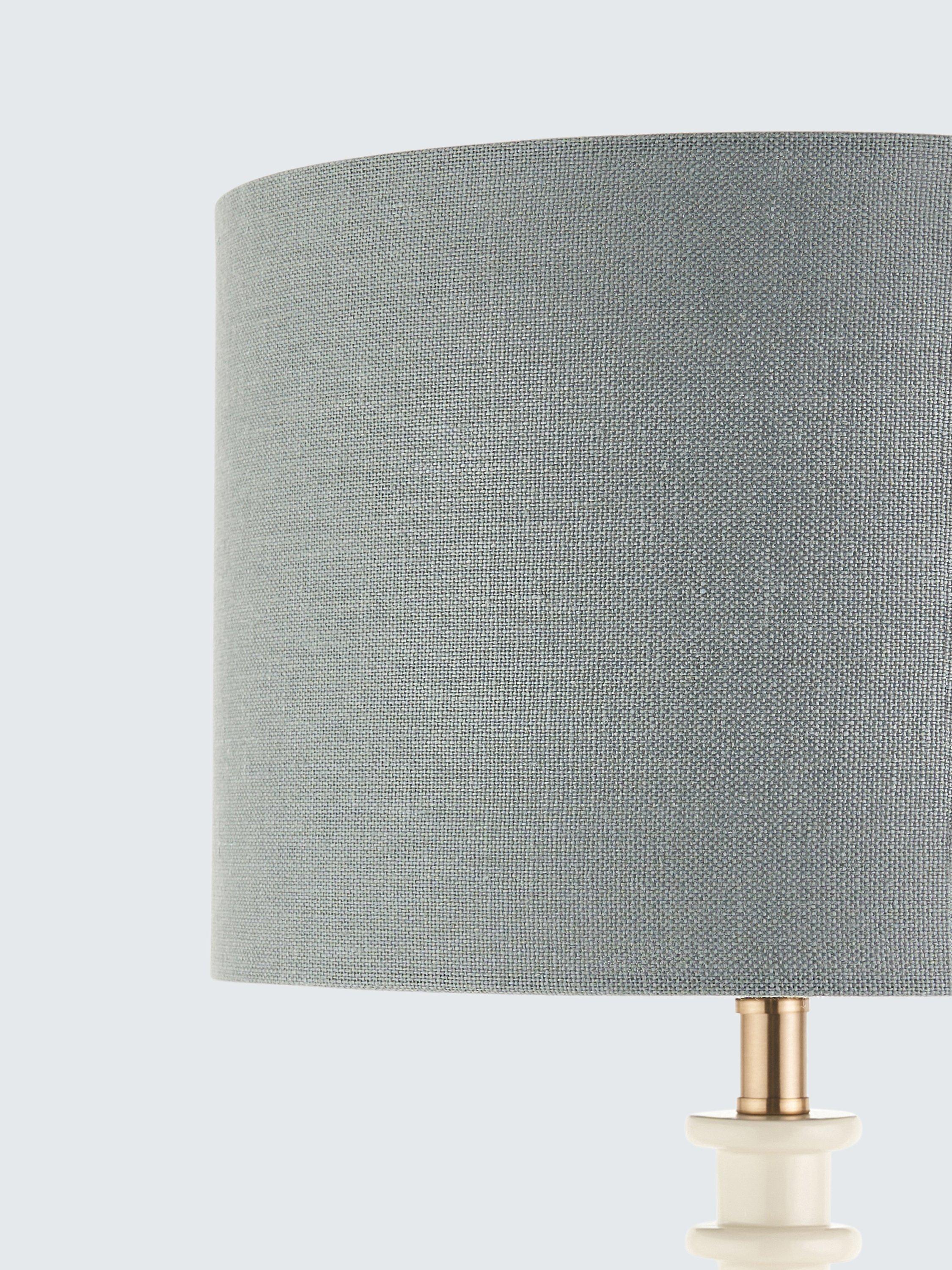 John Lewis Sophia pure linen drum lampshade heritage grey, imported from the UK