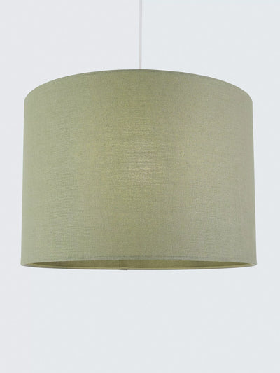 John Lewis John Lewis Sophia Pure Linen Drum Lampshade, Green Sage- Buy online at McGrocer