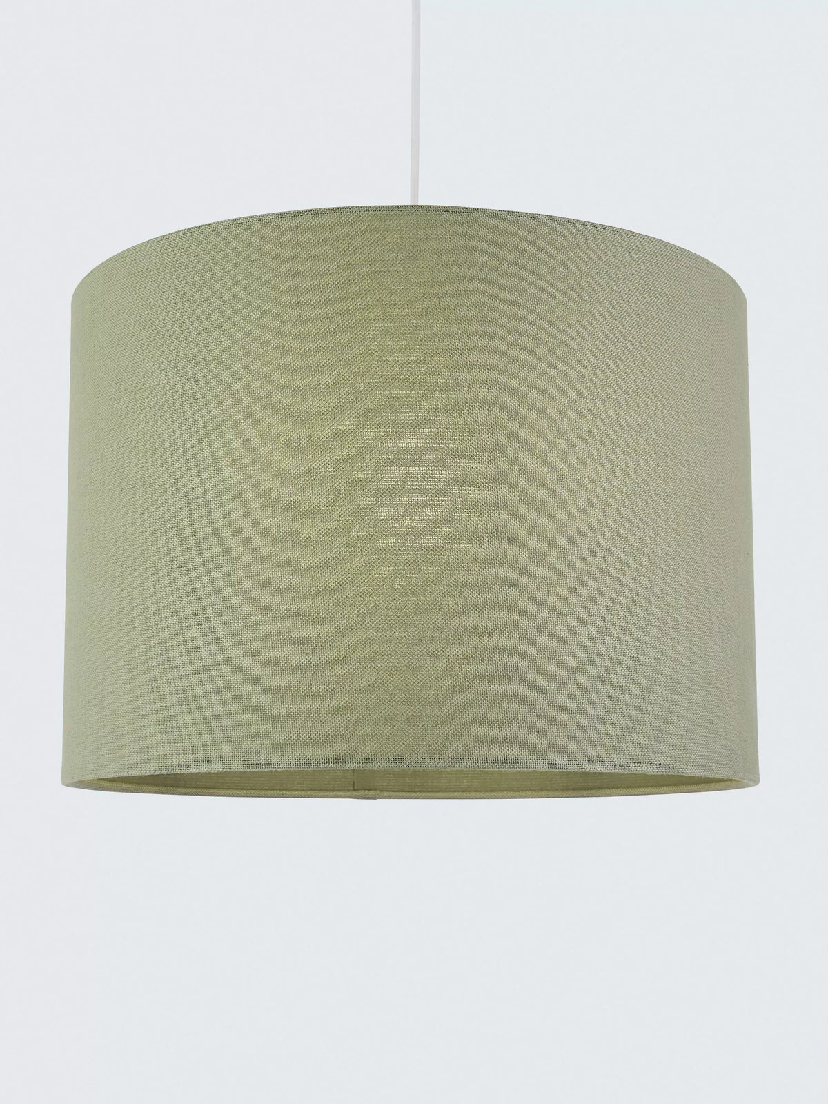 John Lewis Sophia pure linen drum lampshade green sage, UK version