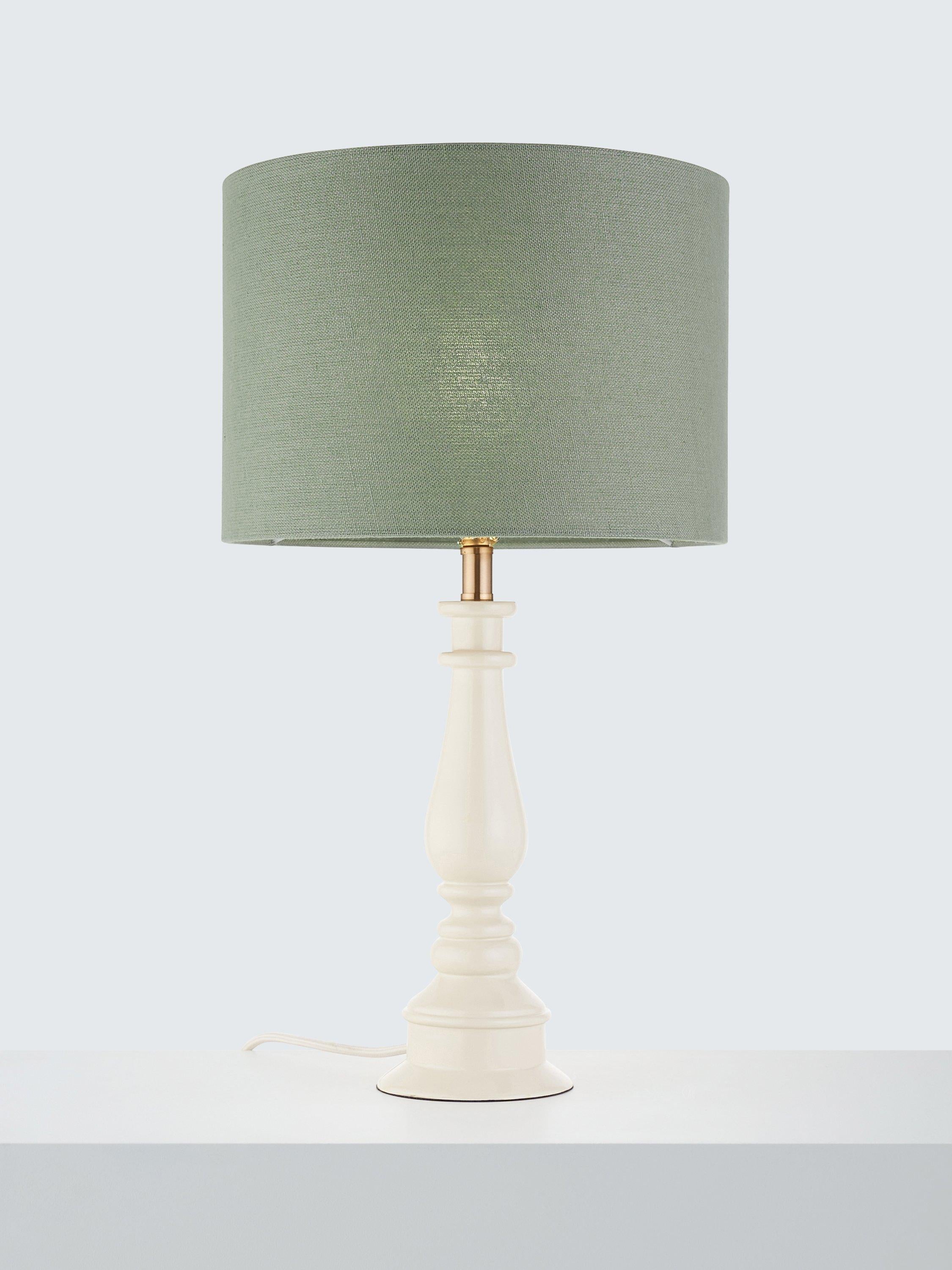 John Lewis Sophia pure linen drum lampshade green sage, UK version