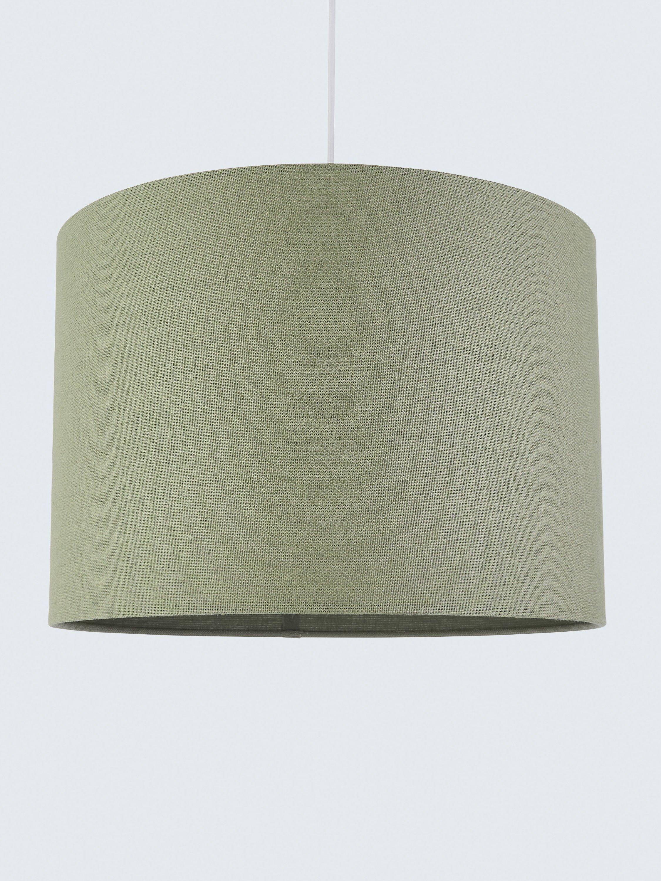 John Lewis Sophia pure linen drum lampshade green sage, UK version