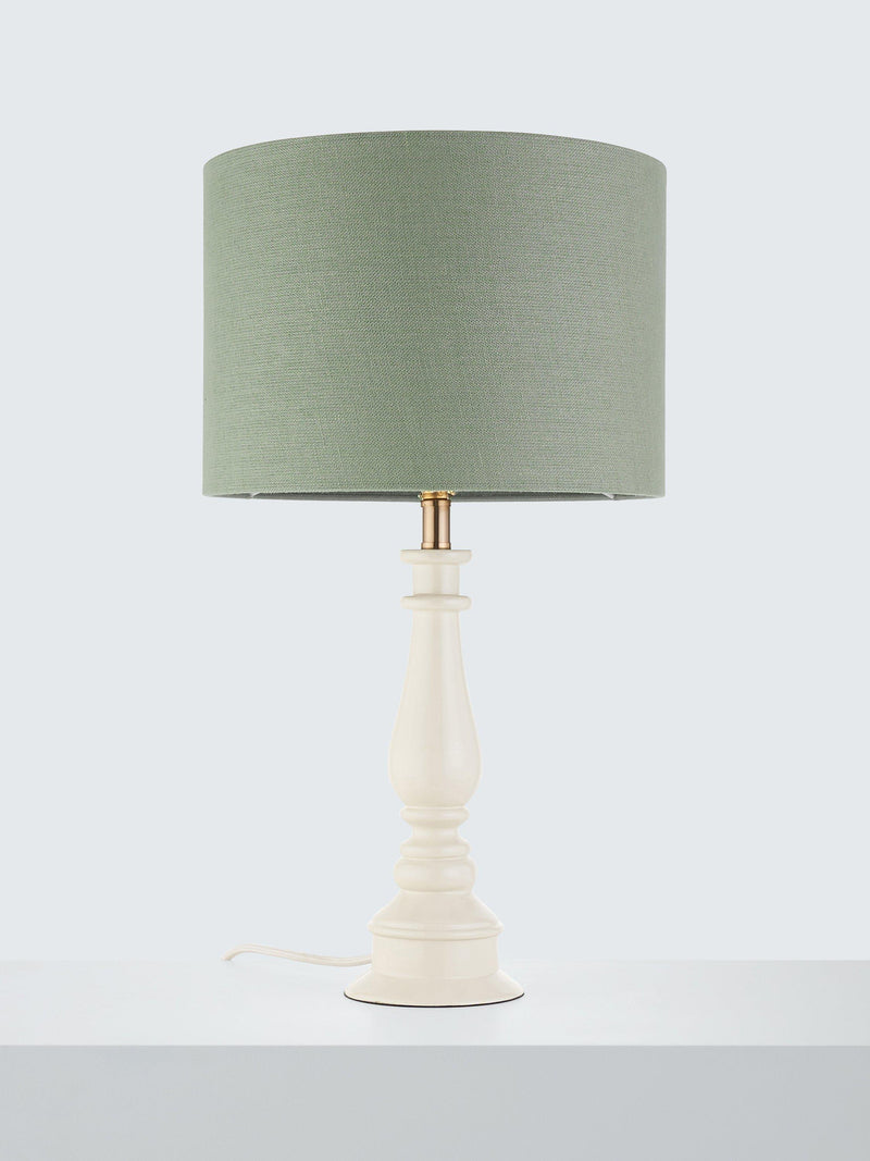 John Lewis Sophia pure linen drum lampshade green sage, UK version