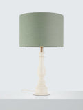 John Lewis Sophia pure linen drum lampshade green sage, UK version