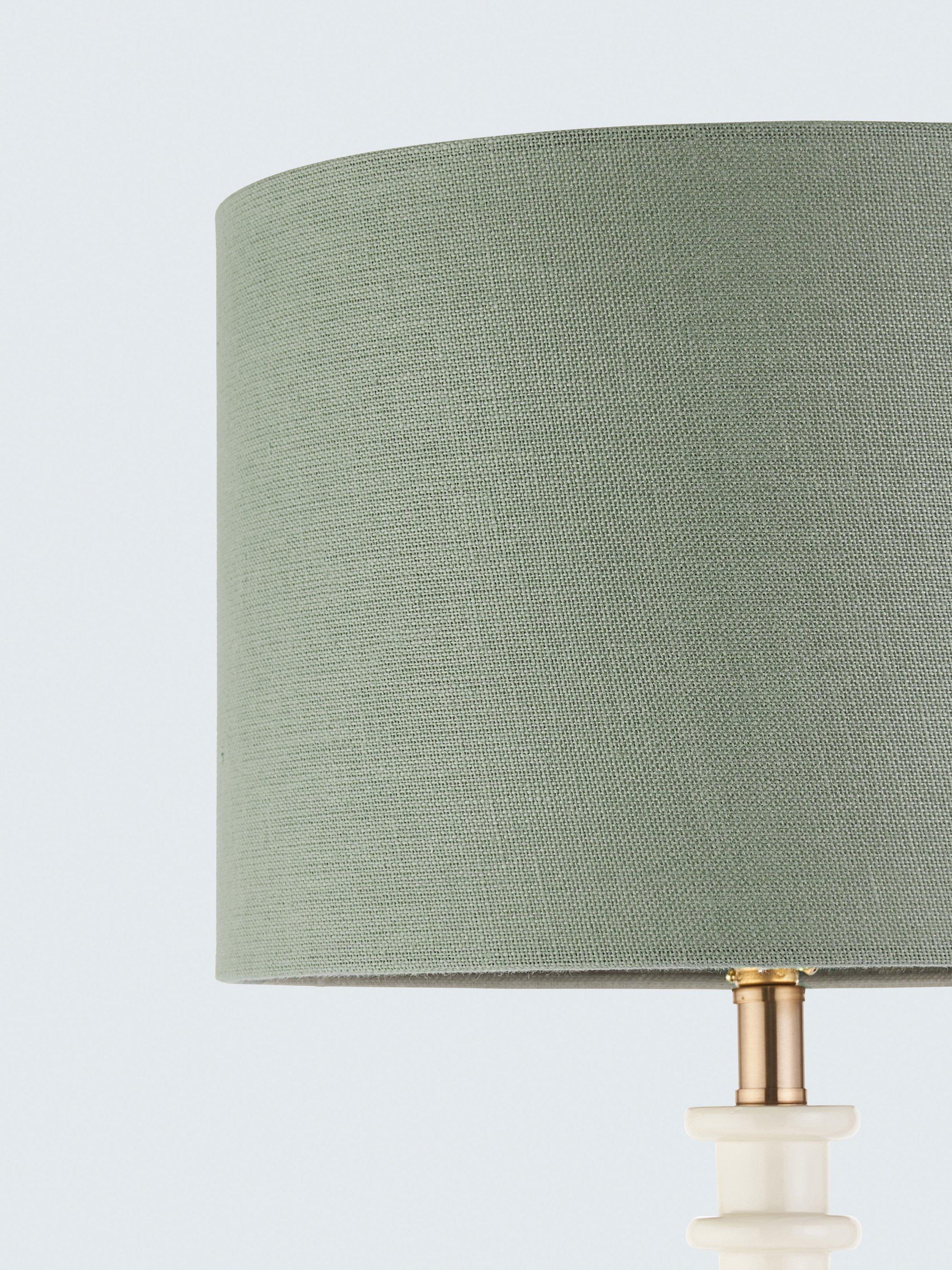John Lewis Sophia pure linen drum lampshade green sage, UK version