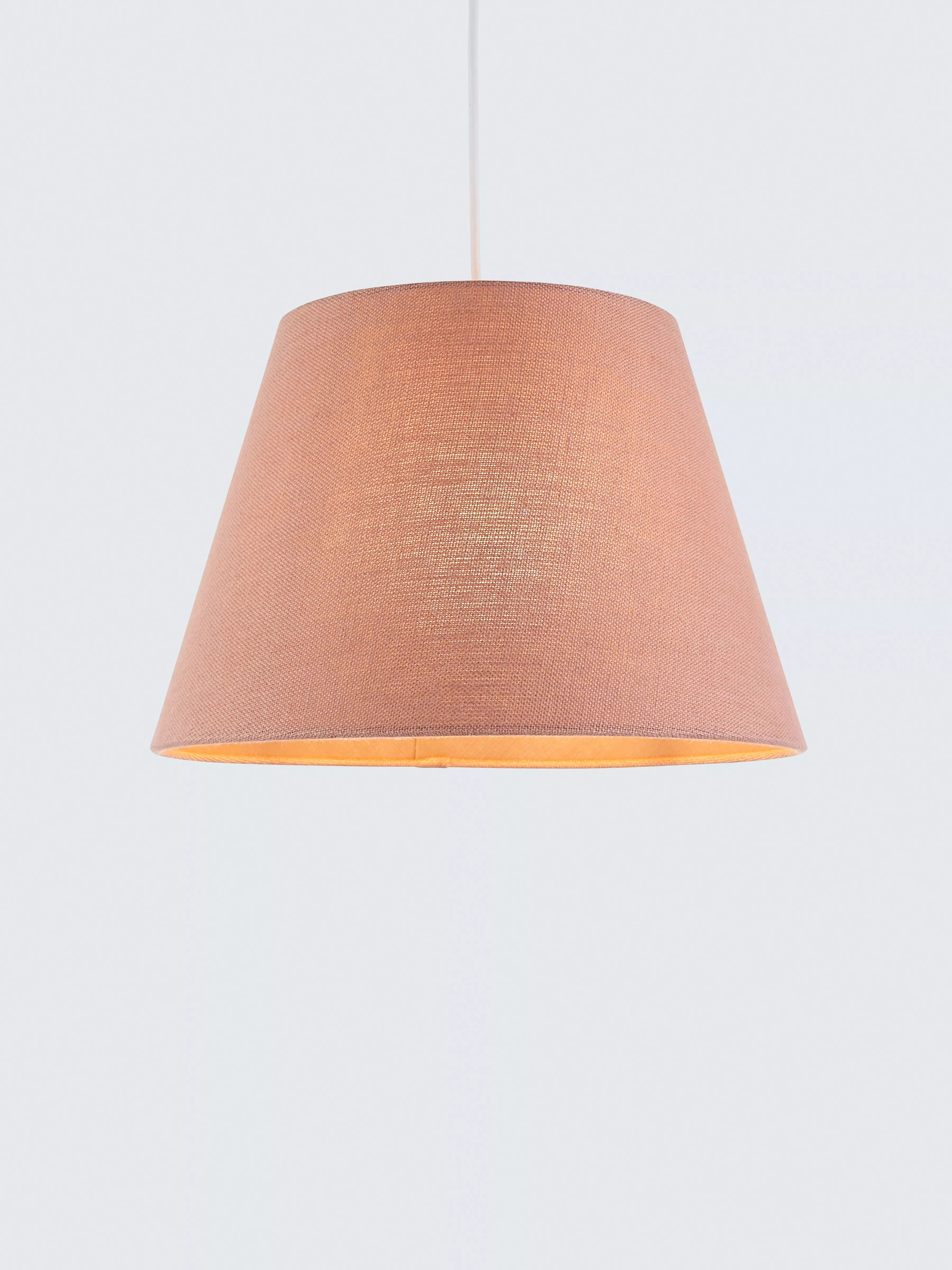 John Lewis Sophia Pure Linen Tapered Lampshade, Wood Rose, Dia.30cm