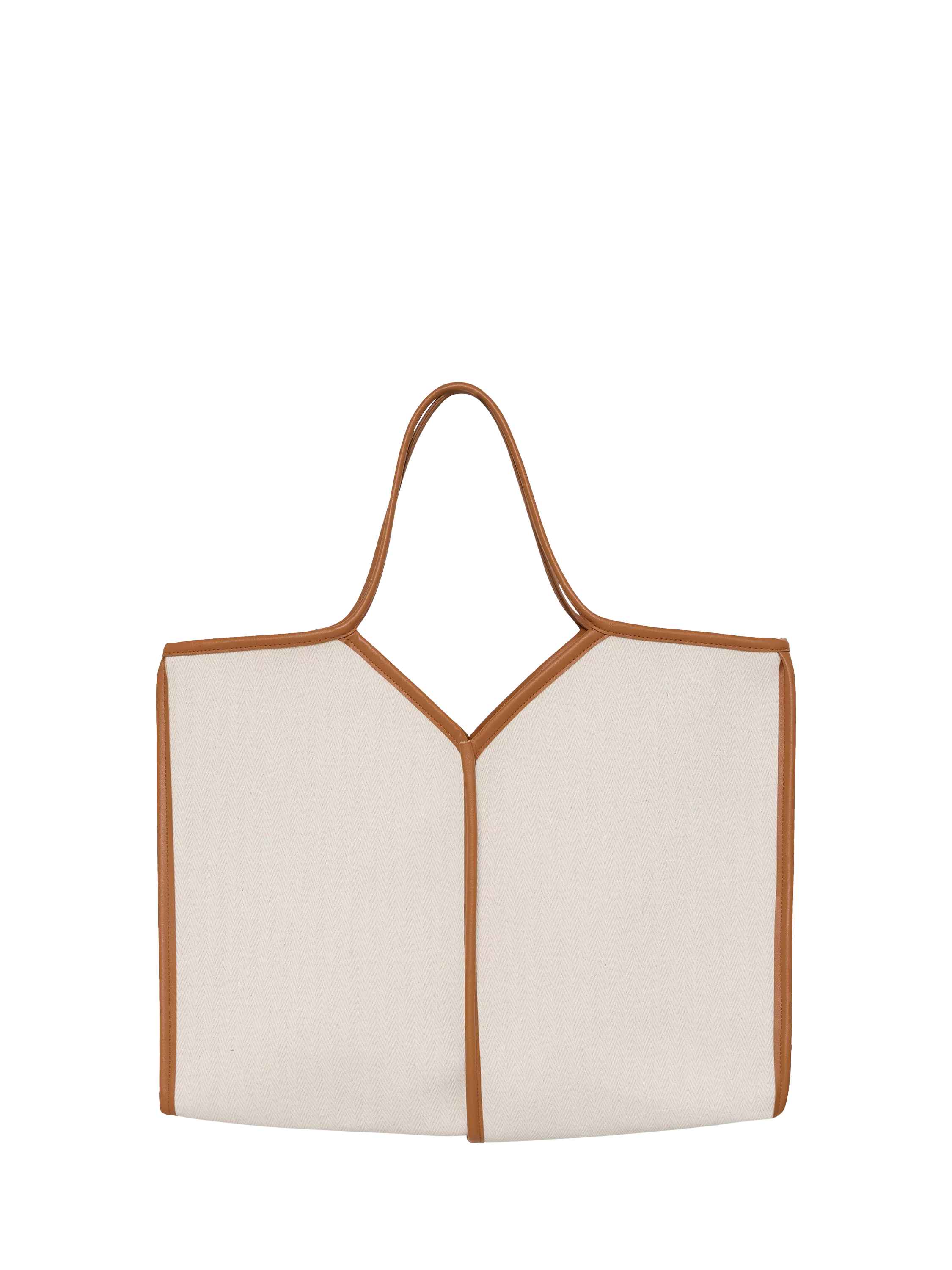 ICHI Alice structured tote bag in humus - British product