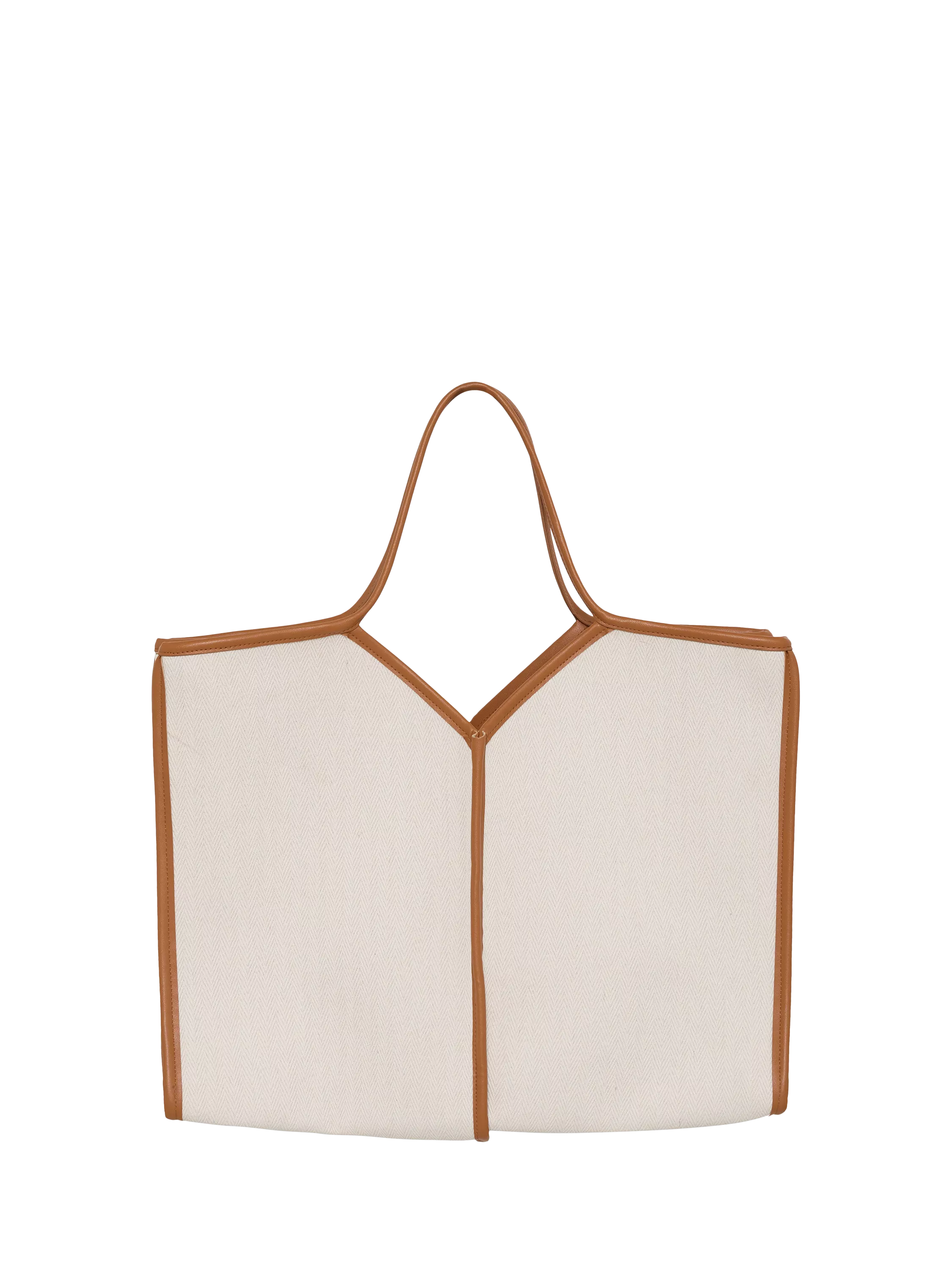 ICHI Alice structured tote bag in humus - British product