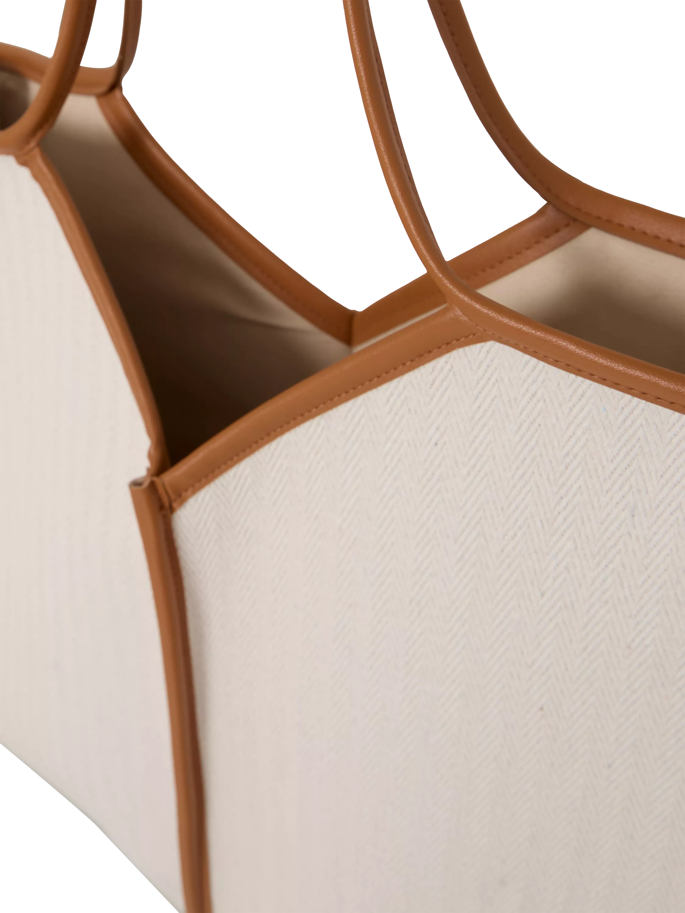 ICHI Alice structured tote bag in humus - British product