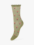ICHI ankle socks floral stripe pack of 3 - British product