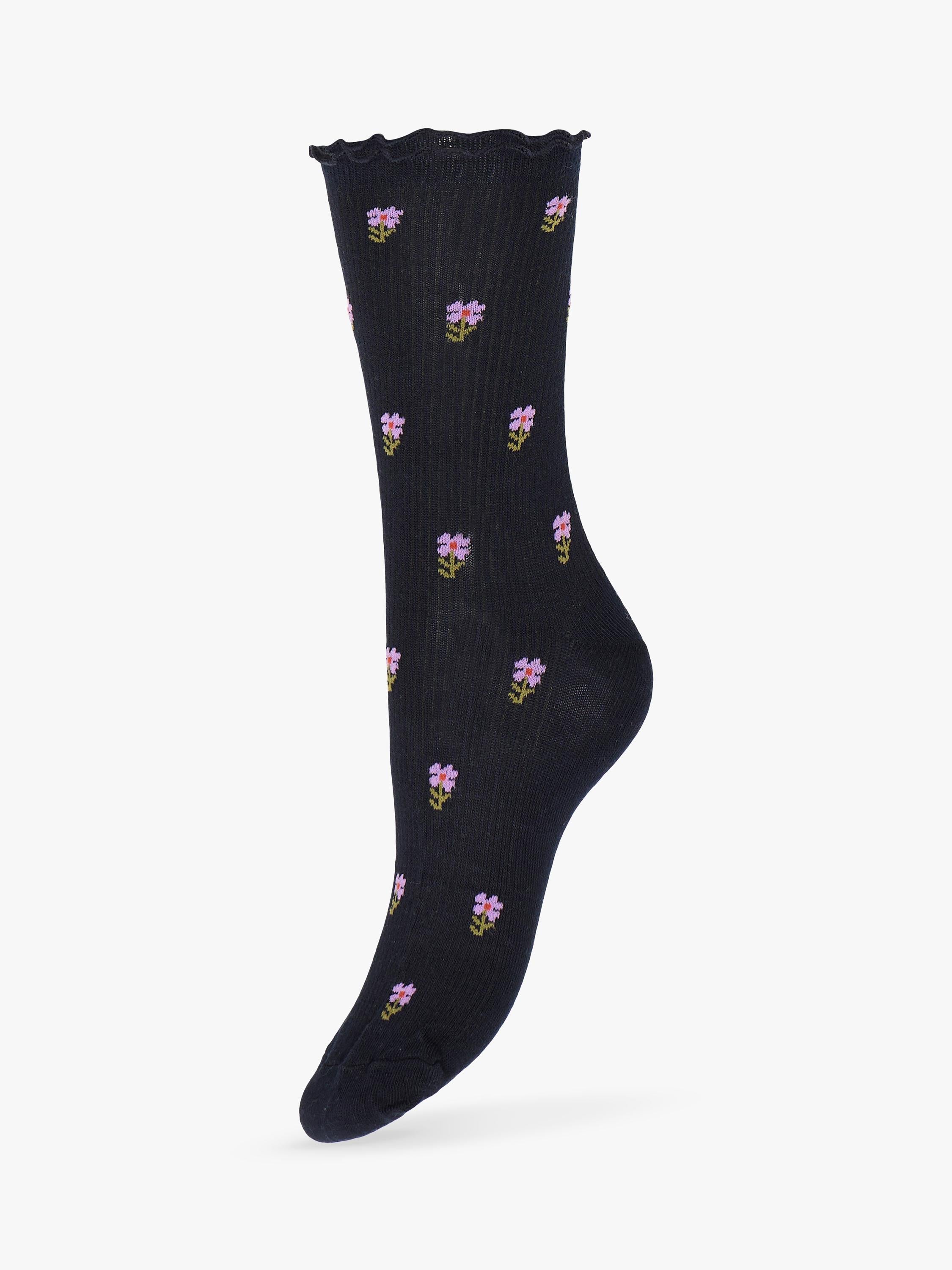 ICHI ankle socks floral stripe pack of 3 - British product