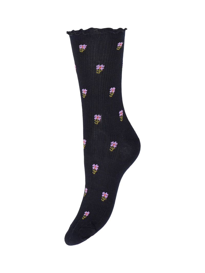 ICHI ankle socks floral stripe pack of 3 - British product
