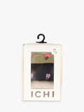 ICHI ankle socks floral stripe pack of 3 - British product