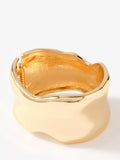 Mint Velvet Clean Wave Hinged Bangle 6cm, imported from the UK