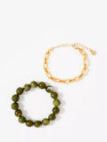 Mint Velvet gold tone chain and beaded bracelet - British product