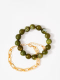 Mint Velvet gold tone chain and beaded bracelet - British product