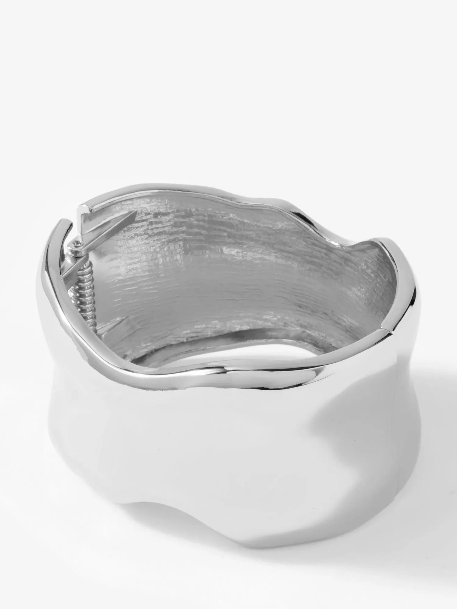 Mint Velvet Clean Wave Hinged Bangle, Mixed Toned Metal, 6cm Width