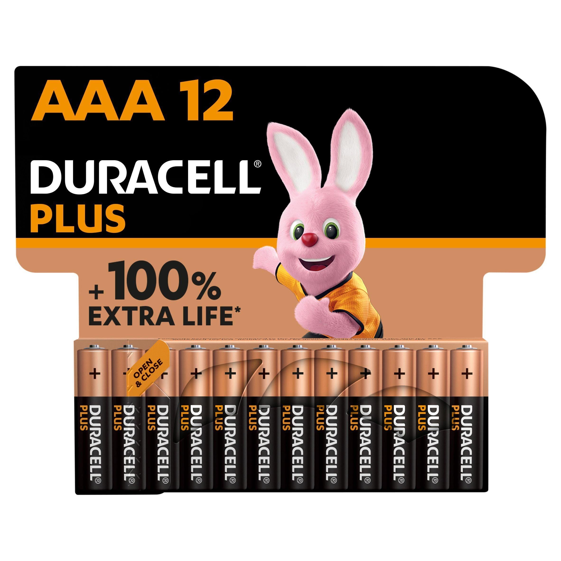 Duracell Plus AAA Alkaline Batteries, LR03 - Pack of 12 GOODS Sainsburys   