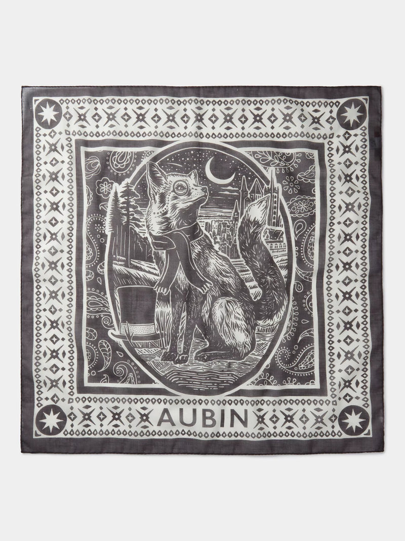 Aubin cotton bandana fox print (British brand)
