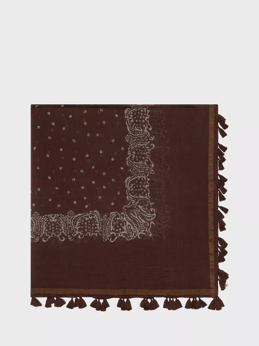 Gerard Darel abstract scarf brown 120cm (British brand)