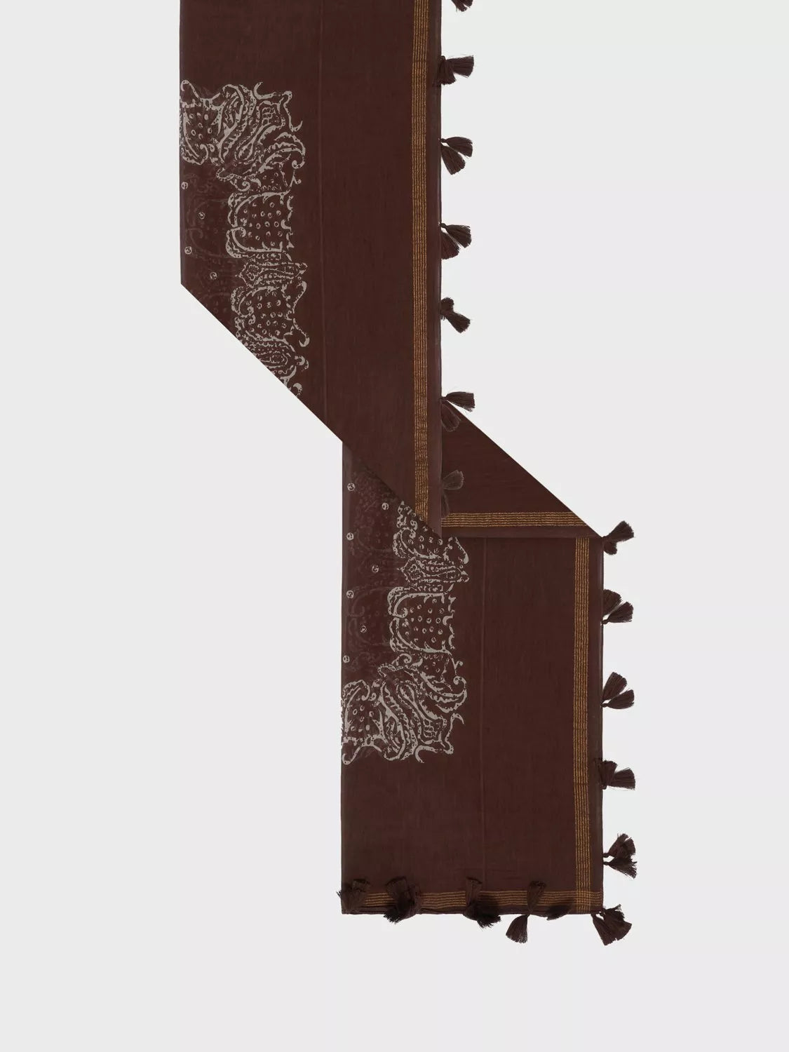 Gerard Darel abstract scarf brown 120cm (British brand)