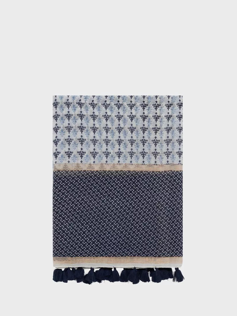 Gerard Darel abstract geometric silk blend scarf, UK version