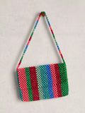 White Stuff beaded shoulder bag multi-colour, imported from the UK