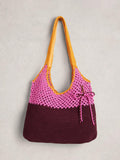 White Stuff Christe Crochet Shopper pink multi, UK version