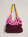 White Stuff Christe Crochet Shopper pink multi, UK version