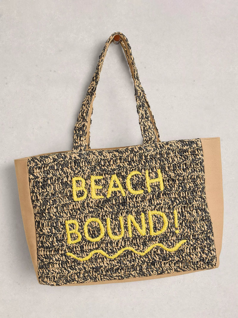 White Stuff beach bound tote bag in natural, UK version