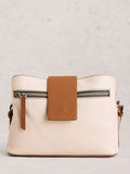 White Stuff Tabby crossbody leather bag in white - British product