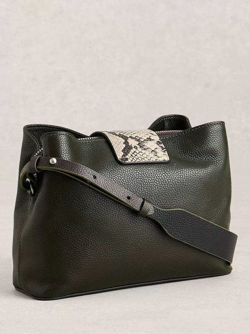 White Stuff Tabby crossbody bag khaki, imported from the UK