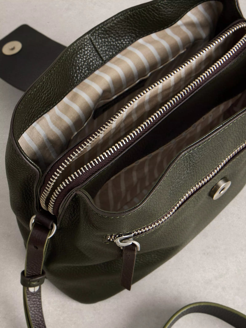 White Stuff Tabby crossbody bag khaki, imported from the UK